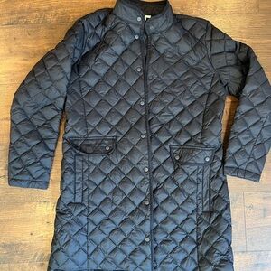 J. Jill Navy Quilted Puffer Coat size Small